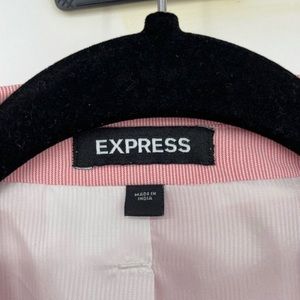 Express Men's Size  44S / 44C Extra Slim Suit Jacket Pink Stripe Blazer Cotton